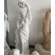 White Nude Body Art Marble Sculpture for Garden Ornaments