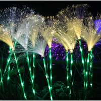 Height80cm Outdoor RGB fiber optic led garden lamp for holiday party night lawn landscape decoration