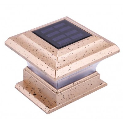 Outdoor Solar Powered LED Deck Post Light Garden Cap Square Fence Landscape Lamp  for 4 x 4 Wooden Posts/Deck/Patio/Fence