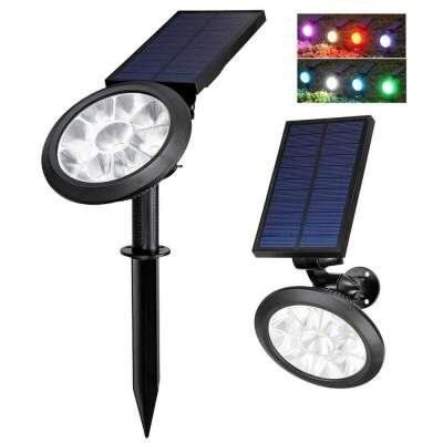 RGB Home Garden LED Light Outdoor Solar Lawn Lamp Landscape Tree SpotLights Path Stake Spot solar panel spotlight