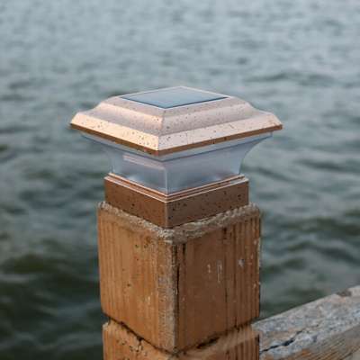 Solar LED Post Deck Cap Square Pillar Fence Garden Light Wall Pathway Landscape Lamp  for 4 x 4 Wooden Posts/Deck/Patio/Fence