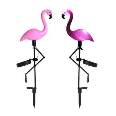 Pink Flamingo Lawn Light Dector Solar Power Garden Stake Landscape Lamp yard pathway lighting outdoor garden lamp