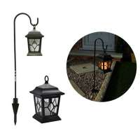 solar Classic garden table lantern light Outdoor Solar Powered Led Hanging Flickering Coach solar  table lantern light