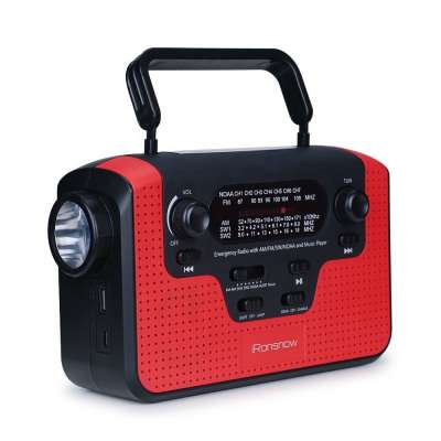 Bluetooth Radio Solar Hand Crank NOAA Alert Weather Radio with Alarm LED Flashlight Emergency Am/Fm/Sw/Wb Radio