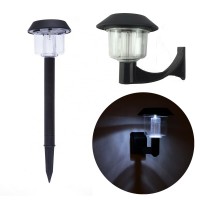 PLastic cheap black finished outdoor solar stake lights lawn landscape lamp wall mounted solar garden decorative wall lighting