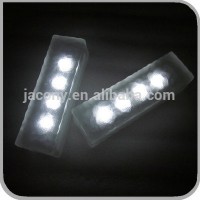 Frosted glass solar ice brick light 4 LED IP67 ground lamp outdoor (JL-5523)