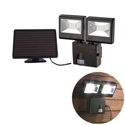 1000 Lumen Dual Heads Outdoor Garden Solar Motion Sensor Security Flood Light