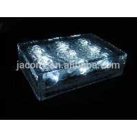 9 LED solar brick led deck lights outdoor road glass led light for patio solar glass led light