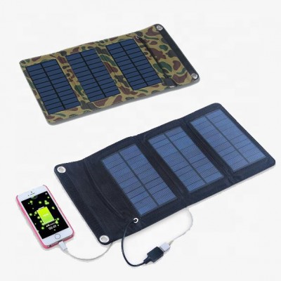 Waterproof Foldable Portable Solar Panel Charger Outdoor Mobile Power Bank USB TC-S05