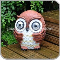 Owl solar resin garden ornaments (JL-R-1207)