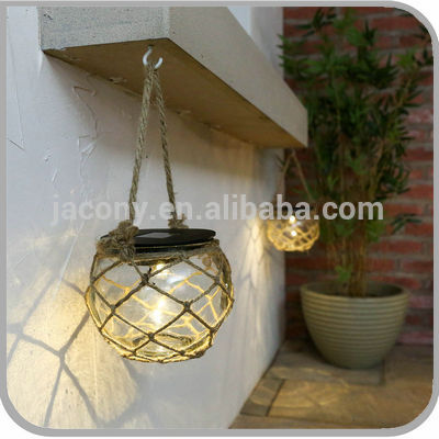 Solar Outdoor Garden Patio Hanging Glass Lantern Rope (JL-2636)