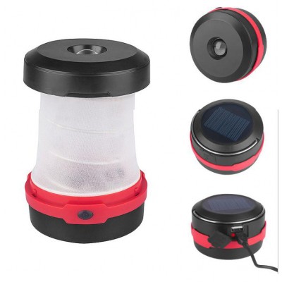 Solar Powered LED Collapsible Lantern Light 3W for Outdoor Hiking Tent Garden phone charger foldable solar camping lantern