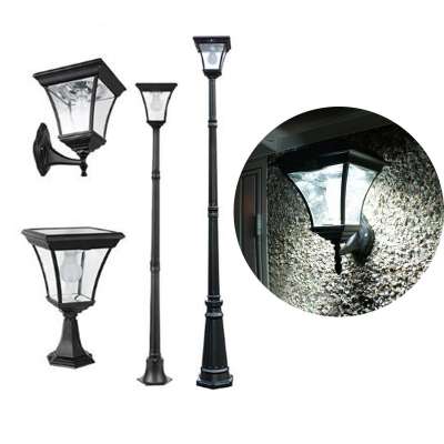 2-in-1 mode 31 LED Low Voltage Cast Aluminum PIR Motion Detector Solar LED Garden Street Lamp solar sensor wall light