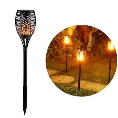 Solar Torch Lights Outdoor Waterproof LED Path Stake Lights Flickering Lighting Dancing Flame Garden Lamp