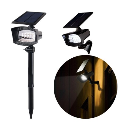 2-In-1 High Power Waterproof Solar LED Garden Spot Light with 8 LED 200LM for Outdoor External led solar lights outdoor